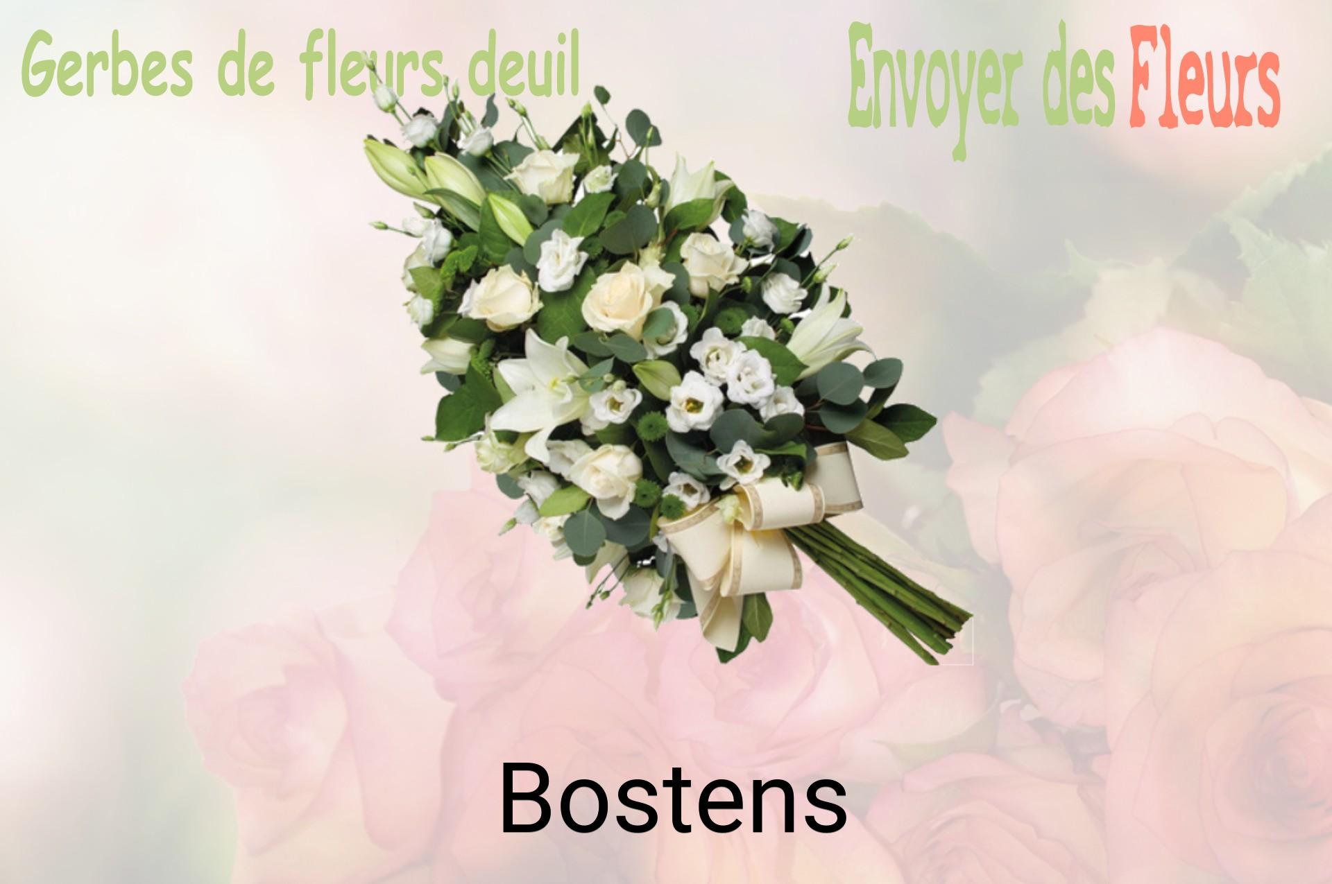 Gerbe de fleurs de deuil livrée à Bostens